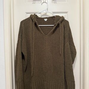 Aerie Brown Knit Hoodie
